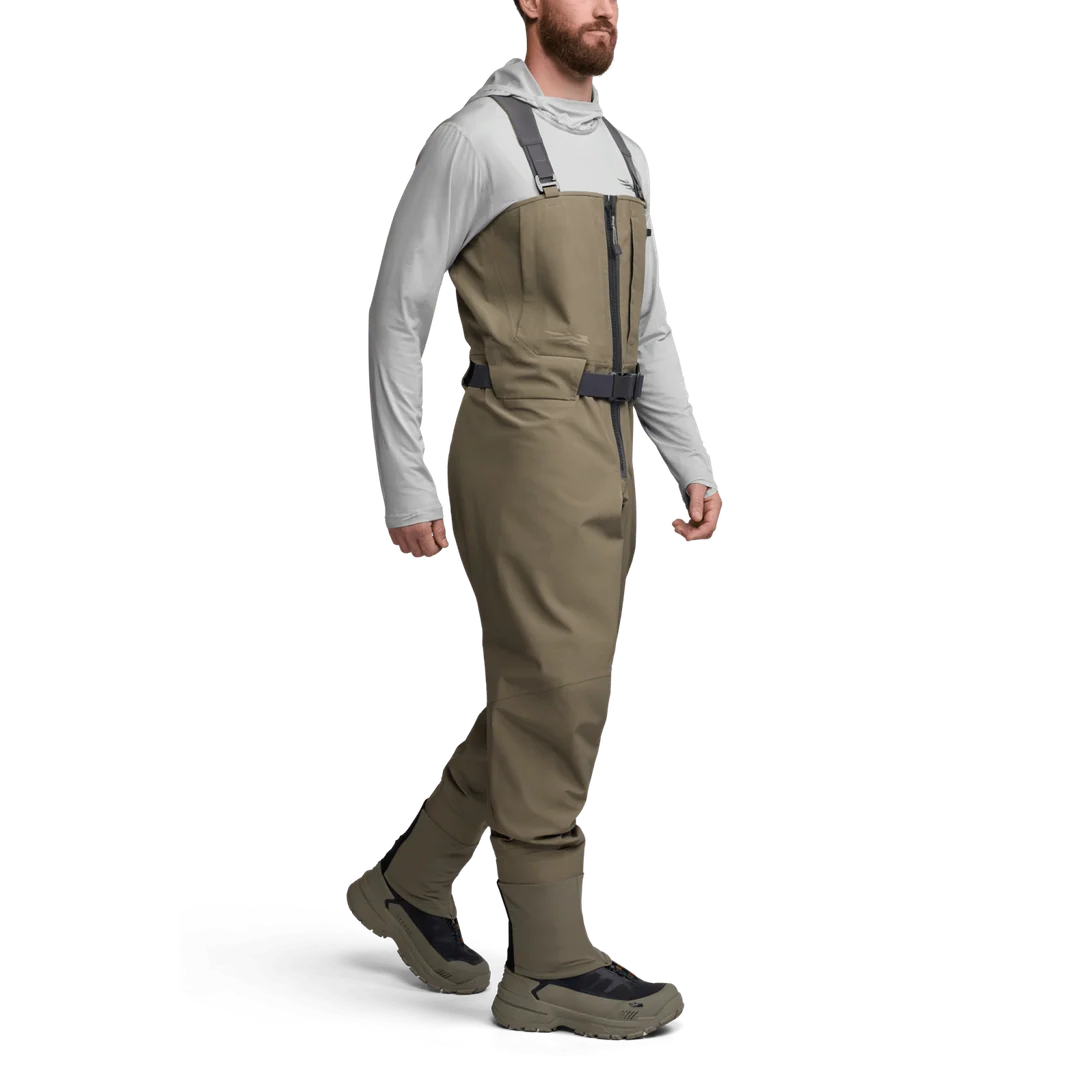 CrossCurrent Zip GTX Stockingfoot Wader -Bark Brown - Image 3