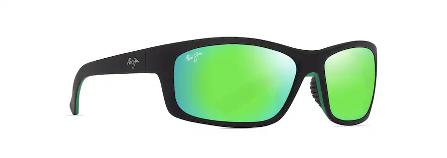 Kanaio Coast Matte Black/Green - Green Mirror