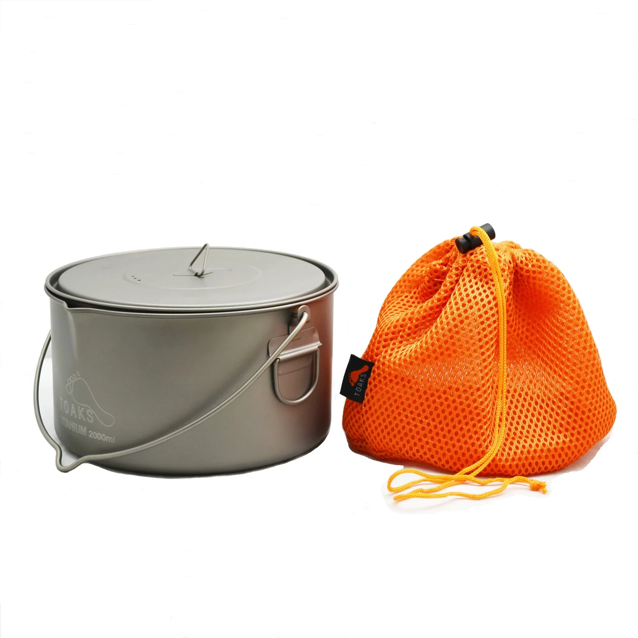 Titanium 2000ml Pot with Bail Handle - Image 6