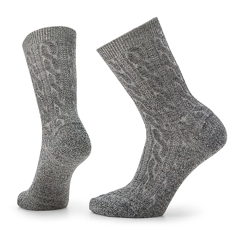WOMEN'S EVERYDAY CABLE ZERO CUSHION CREW SOCKS - Image 3