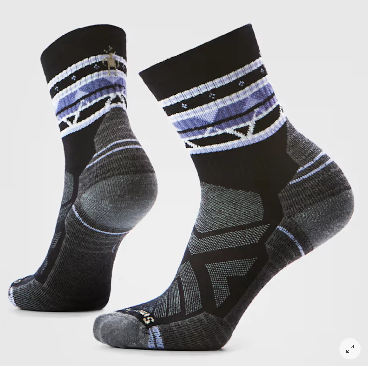 Women's Hike Light Cushion Zig Zag Valley Mid Crew Socks - Image 3