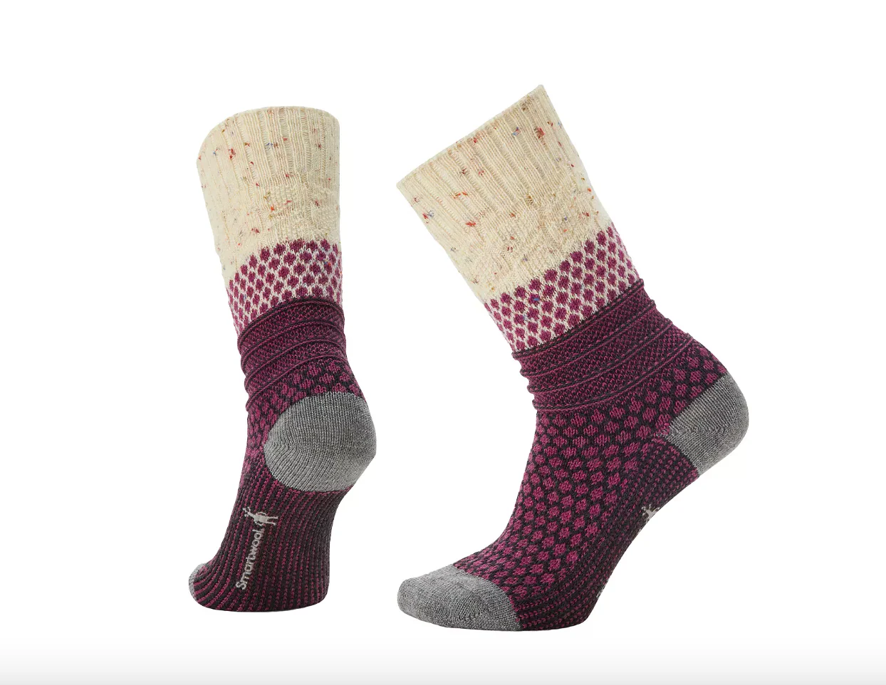 WOMEN'S POPCORN CABLE CREW SOCKS - Image 7